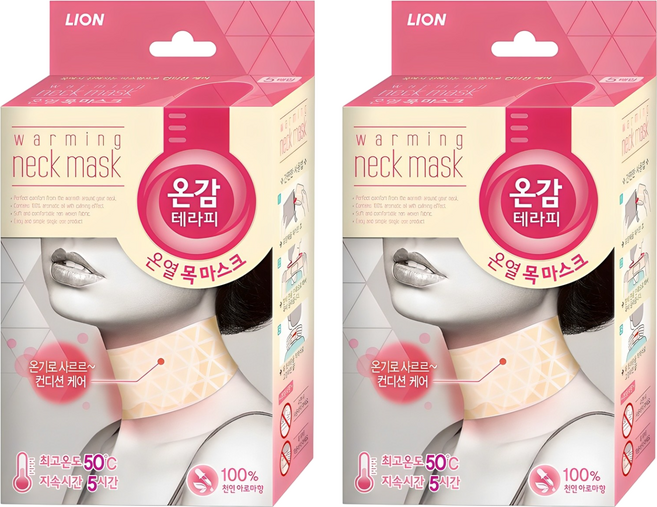 온감테라피 온열 목 마스크, 2개