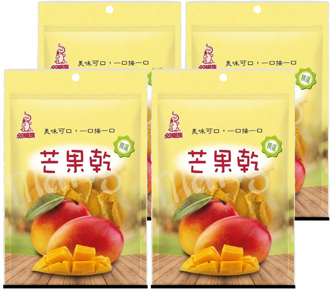 品味食族 精選芒果乾, 200g, 4包