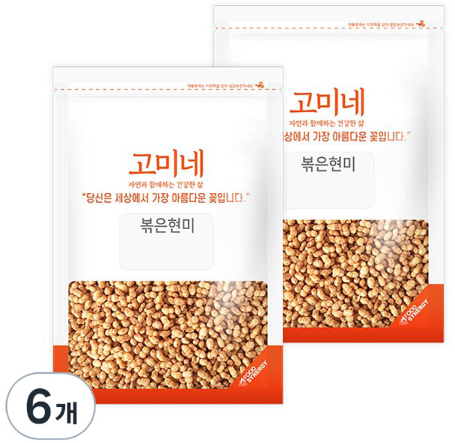 고미네 볶은현미, 100g, 6개
