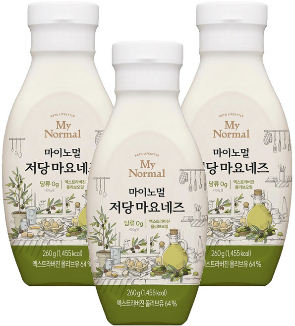 마이노멀 저당 마요네즈, 260g, 3개