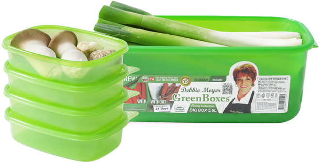 데비마이어 그린박스 프리미엄 홈컬렉션 빅박스 신선 보관용기 06호 세트, 1세트, 그린박스 946ml 4p + 빅박스 5.6L