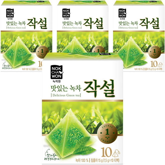 녹차원 맛있는 녹차 작설, 1.5g, 10개입, 4개