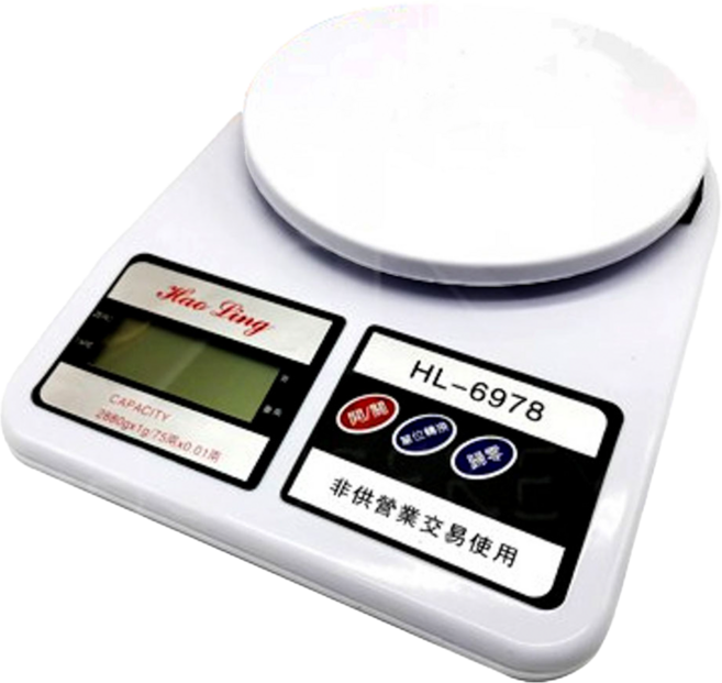 豪菱 家用電子秤, 2800g, 白色, HL6978