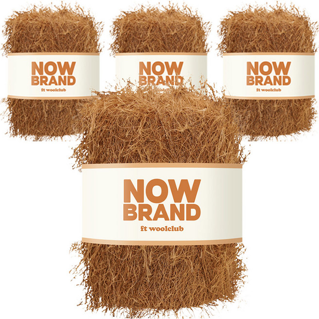 WoolClub Now Brand 高級松針紗編織線 50g, 7 木棕色, 4個