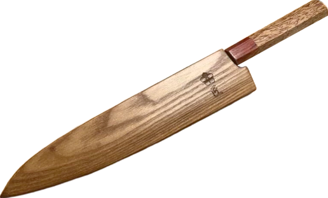 SLD 牛刀 未開鋒 附匠印木質磁吸式刀鞘 菜刀 高碳不鏽鋼刀, 銀色, 1支