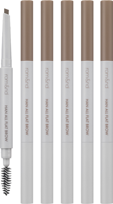 롬앤 한올 플랫 아이브로우 오토펜슬 0.17g, c3 모던베이지, 5개