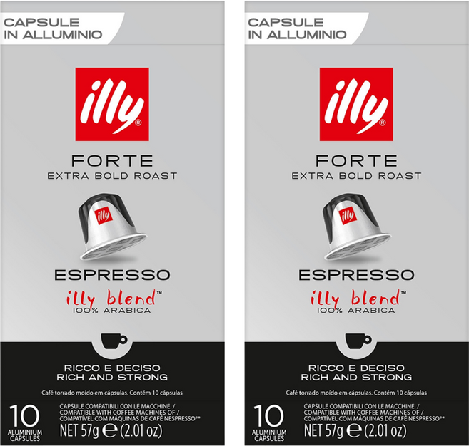 illy 意利 Forte 重烘焙濃縮 NESPRESSO咖啡膠囊, 5.7g, 10個裝, 2組