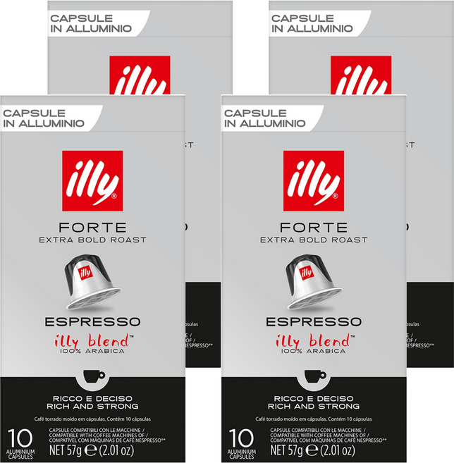 illy 意利 Forte 重烘焙濃縮 NESPRESSO咖啡膠囊, 5.7g, 10個裝, 4組