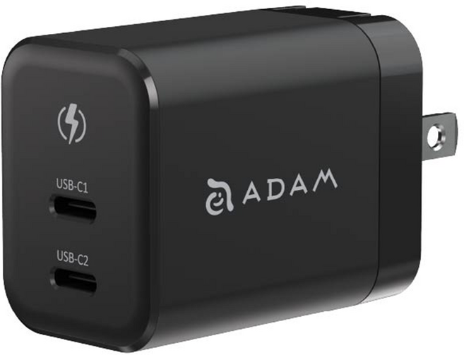 ADAM elements 亞果元素 OMNIA X45C 45W 2 Port 迷你 充電器 快速充電 GaN Technology 黑色 41 x 31 x 53mm 95g 3年保固 相容 iPhone/iPad/MacBook Air