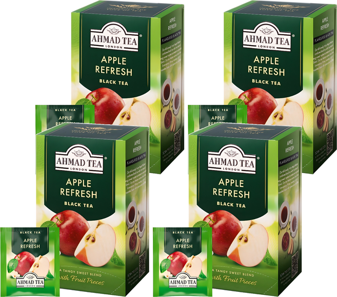 아마드티 애플 리프레쉬 홍차 티백, 2g, 20개입, 4개