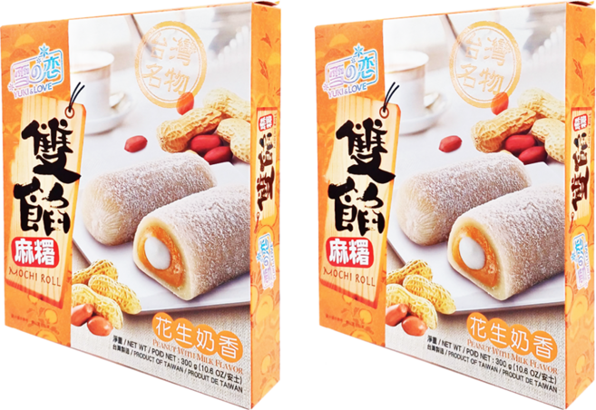 YUKI&LOVE 雪之戀 雙餡麻糬 花生奶香口味, 300g, 2盒