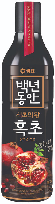 샘표 백년동안 현미발효 흑초 산수유 석류, 900ml, 1개
