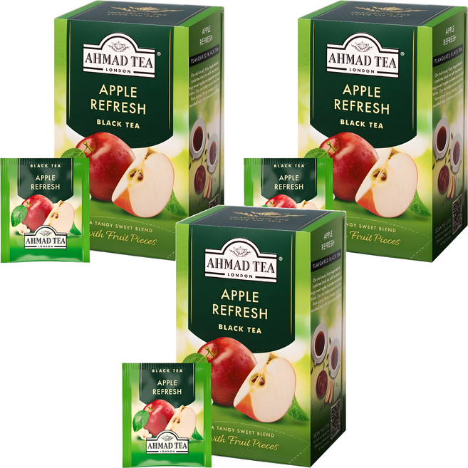 아마드티 애플 리프레쉬 홍차 티백, 2g, 20개입, 3개