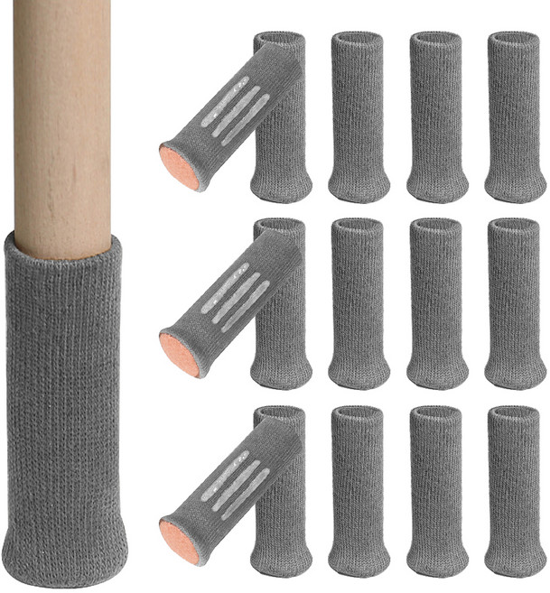 모던모어 논슬립 소음방지 의자 식탁 다리 커버 그레이 16P, 1개