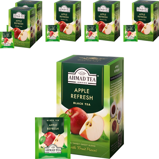 아마드티 애플 리프레쉬 홍차 티백, 2g, 20개입, 6개