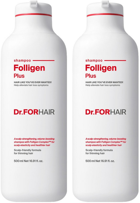닥터포헤어 탈모증상완화 볼륨강화 폴리젠 플러스 샴푸, 500ml, 2개
