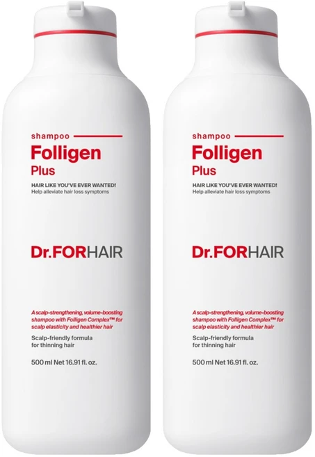 닥터포헤어 탈모증상완화 볼륨강화 폴리젠 플러스 샴푸, 500ml, 2개 - 쿠팡