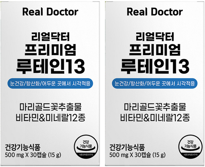 Real Doctor 優質13綜合葉黃維生素膠囊, 30顆, 2盒