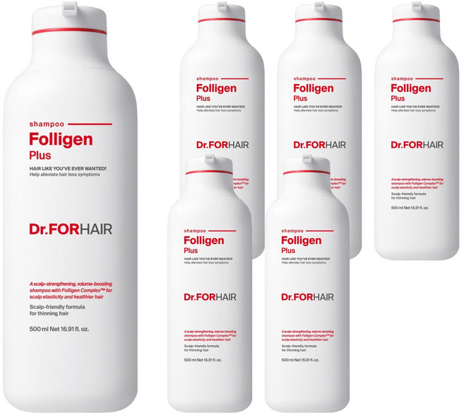 닥터포헤어 탈모증상완화 볼륨강화 폴리젠 플러스 샴푸, 500ml, 6개