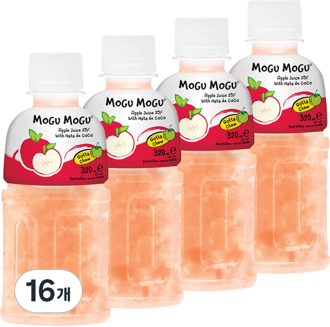 MOGU MOGU 蘋果口味, 320ml, 16個