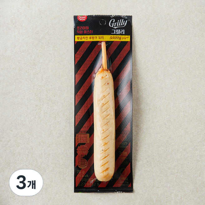 그릴리 황금치킨 후랑크 꼬치, 70g, 3개