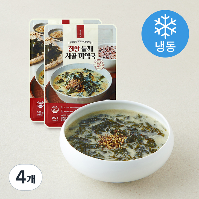 고른 진한 들깨 사골 미역국 (냉동), 500g, 4개