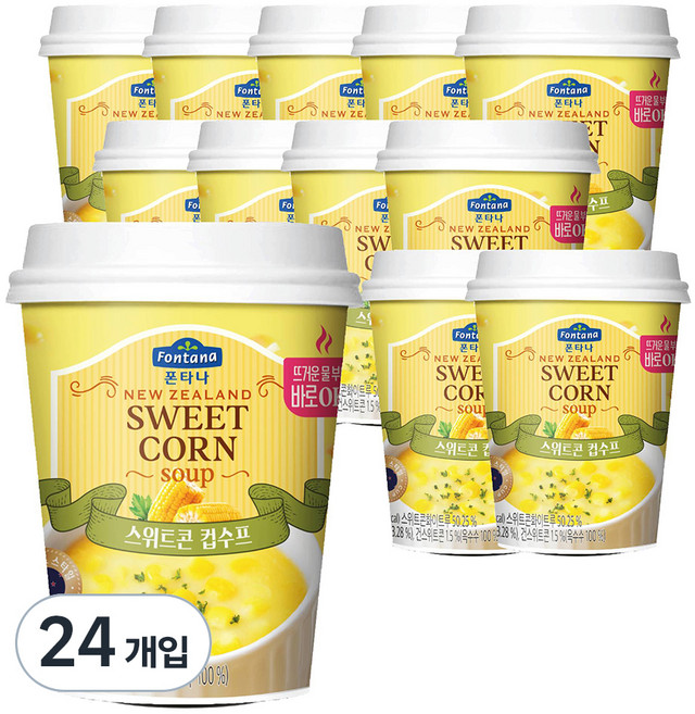 폰타나 뉴질랜드 스위트콘 컵수프, 20g, 24개