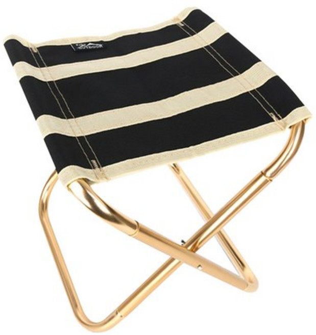 듀랄루민 야영 낚시 캠핑 접이식 의자, 골드, 1개