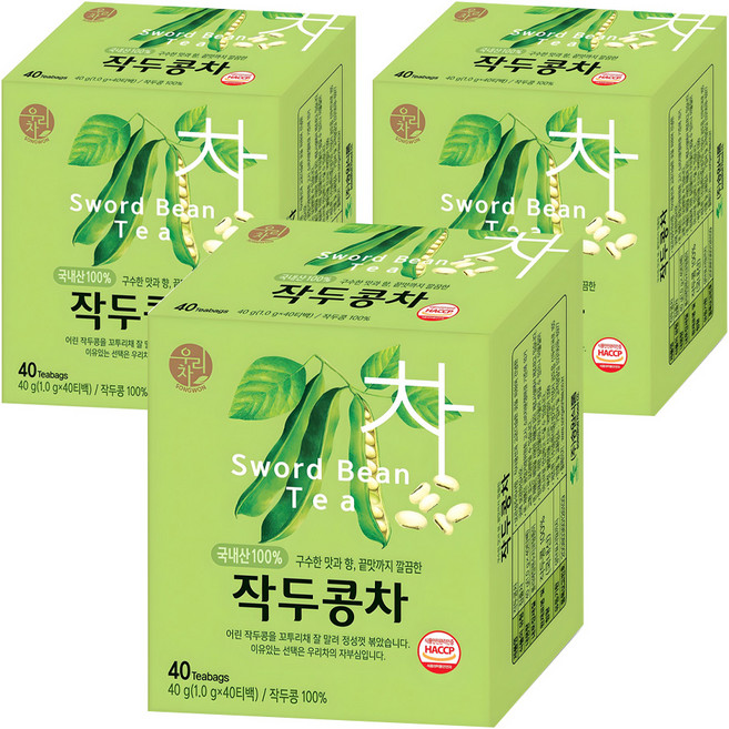 우리차 작두콩차, 1g, 40개입, 3개