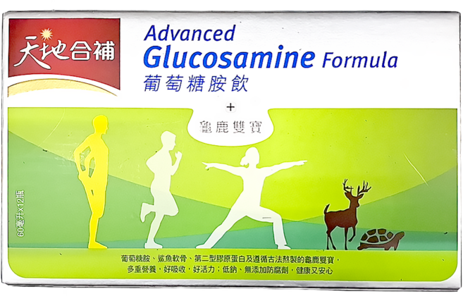 天地合補 葡萄糖胺飲禮盒, 12罐, 60ml, 1盒
