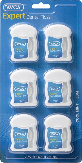 아브카 엑스퍼트 쿨 민트 치실, 50m, 6개입, 1개
