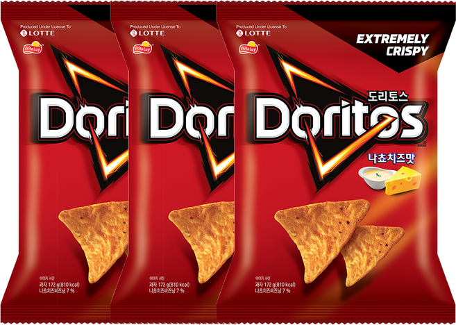 도리토스 나쵸치즈맛, 172g, 3개