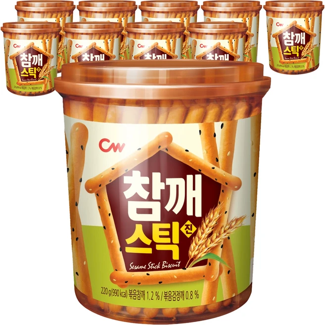 청우 참깨스틱 진, 220g, 10개 - 쿠팡