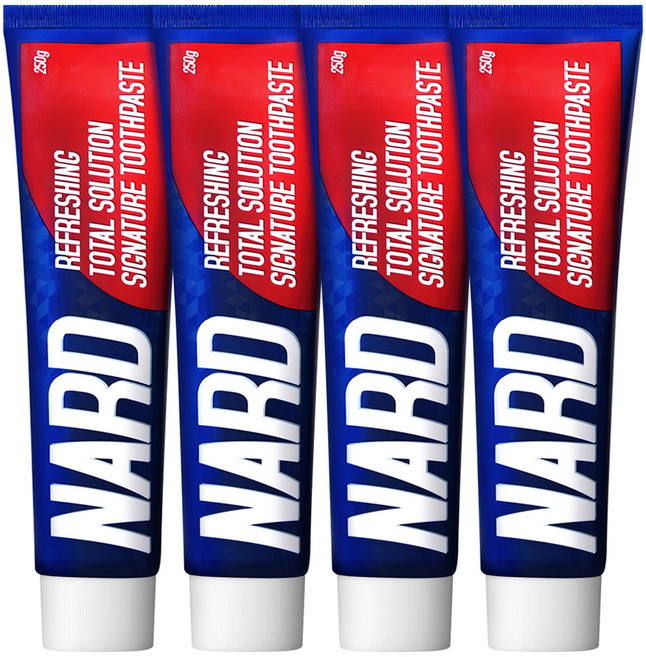 나드 리프레싱 토탈 솔루션 시그니처 치약 프레쉬 민트, 250g, 4개