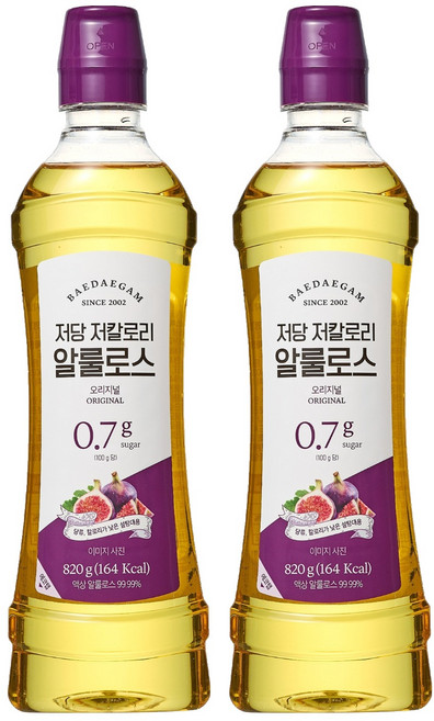배대감 저당 저칼로리 알룰로스, 820g, 2개