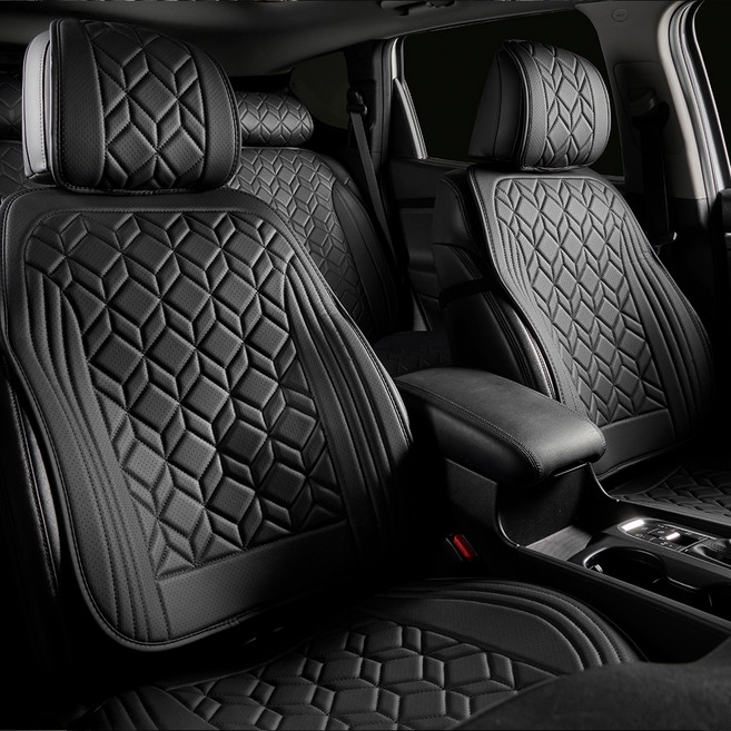벤딕트 자동차 시트커버 앞좌석 풀세트, 블랙, 1세트