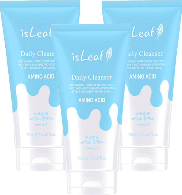isLeaf 溫和柔膚潔顏乳 胺基酸, 150g, 3件