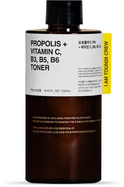 Tone 28 蜂膠維生素 C B3 B5 B6 平衡爽膚水, 250ml, 1瓶