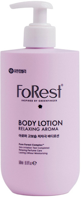 그린핑거 포레스트 릴렉싱 아로마 고보습 저자극 바디로션, 500ml, 1개