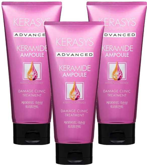 케라시스 어드밴스드 케라마이드 극손상 헤어트리트먼트, 200ml, 3개