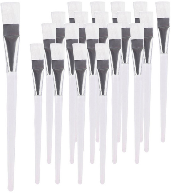 유니코시 마스크 팩 브러쉬, 투명, 20개