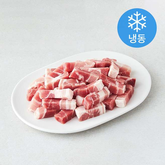 곰곰 삼겹살 큐브 구이/찌개용 (냉동), 1개, 1kg
