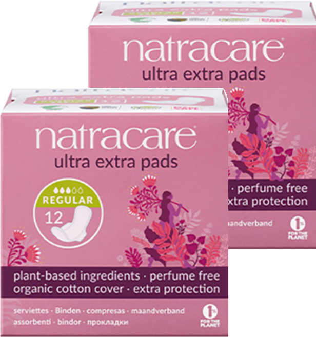 나트라케어 엑스트라 패드 생리대 날개형, 소형, 12개입, 2개