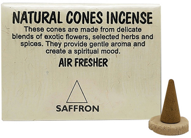 尼泊爾 LOTUS 天然手工香薰塔香 25個, 藏紅花 SAFFRON, 1盒