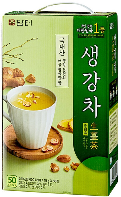 Damteo薑茶加, 15g, 50條, 1盒