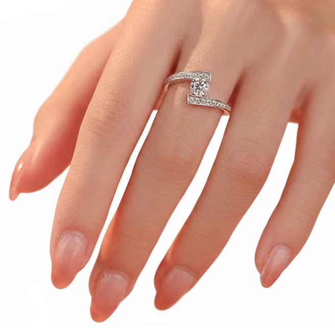 CF Diamond 女款 莫桑鑽 戒指 A0620 星跡 0.5克拉