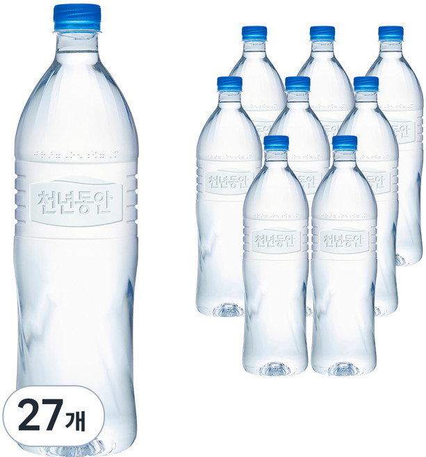천년동안 해양심층수 무라벨, 1.2L, 27개