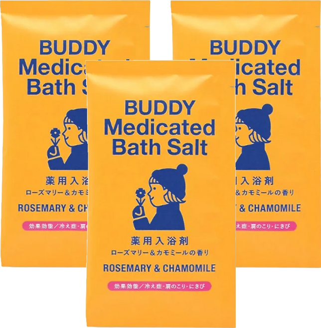 C BUDDY入浴鹽 迷迭洋甘菊香, 50g, 3包