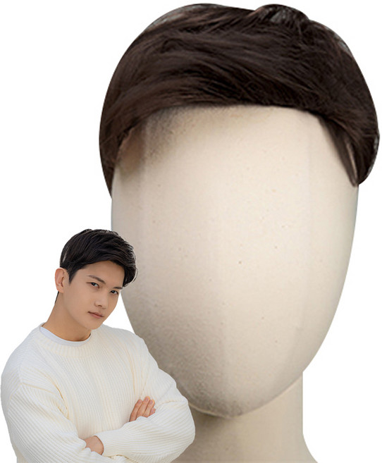 가발나라 남성 투블럭 리젠트 포마드 부분가발, 내츄럴블랙, 1개