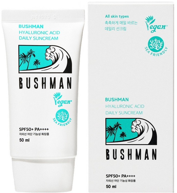 부쉬맨 히알루론산 데일리 선크림 SPF50+ PA++++, 50ml, 1개